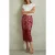 Reiss Lace Pencil Skirt Burgundy