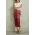 Reiss Lace Pencil Skirt Burgundy