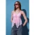 Kant strikvoorzijde mouwloze blouse