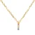 Luxenter Sterling Zilver 925 collier met Veelkleurige Zirkonia afgewerkt in 18K geel goud – Alfabet