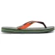 Havaianas Kinderen Brasil Mix Rubber Flat Slippers (Groen/Oranje)