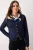 TRENDYOLMİLLA Dames Donkerblauw Effen Lang Regular fit Vesten