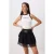 TRENDYOLMİLLA Dames Zwart Effen Kort / Mini Skater Rokken