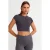 Dames Crop Slim-Fit Crew Neck T-Shirt