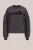 WE Fashion – Dames sweater met print – Regular fit – Donkergrijs – Katoen –