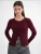 MixRay Gebreid vest  wijnrood