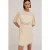 Motivi Embroidered Dress With Pleated Details White