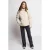 LOOXS 10sixteen gestreepte quilted winterjas – ecru