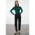 TRENDYOLMİLLA Dames Groen Effen Lang Getailleerd Blouses