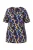 Ulla Popken Shirt  blauw / bruin / lichtgroen / zwart