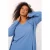 Plus Basics travelstof blouse – blauw
