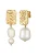 ELLI PREMIUM Oorbellen  goud / parelwit