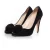 Prada Suede open teen pump met bloemenapplicatie