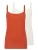 SCHIESSER Onderhemd ‘ Modal Essentials ‘  oranje / roestrood / natuurwit
