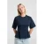 America Today T-shirt met plooien – donkerblauw