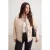 Trendyol Curve Dames Ecru Effen Lang Regular fit Grote maten Blazers