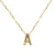 Luxenter, alfabet ketting in 925 sterling zilver en veelkleurige zirkonia met 18 karaat geel vergulde afwerking