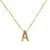 Luxenter, alfabet ketting in 925 sterling zilver en veelkleurige zirkonia met 18 karaat geel vergulde afwerking