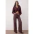 TRENDYOLMİLLA Dames Bordeaux Effen Wijde pijp Hoge taille Jeans
