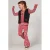 Jubel flared broek Moon Flowers roze/groen