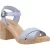 Hush Puppies Georgia Kurk Leer Dames Blauwe Sandalen