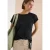 Cecil Dames Shirt met boothals en mesh inzet in Groen