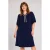 STUDIO midi jurk Plus Size – donkerblauw