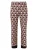 YOEK Broek ‘Goccia’  aubergine / pasteloranje / wit