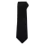 Premier Effen polyester stropdas (Zwart)