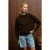 Oversized geribde trui met ronde hals