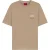 Hugo Boss Heren Dusplito Split Logo T-Shirt (Beige)