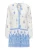 ONLY Jurk ‘ONLALMA L/S SHORT DRESS WVN NOO’  blauw / offwhite