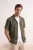 TRENDYOL MAN Heren Kaki Effen Kort Oversized Overhemden