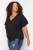 Trendyol Curve Dames Zwart Effen Kort Getailleerd Grote maten Blouses