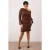 Trendyol Curve Dames Bruin Effen Midi Lang Casual Recht Grote maten Jurk