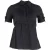 Escada blouse met korte mouwen en strikceintuur in de taille, gemaakt van zwart katoen.