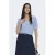 ONLY top blauw gebreid