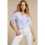Red Button gestreepte gebloemde blouse blauw