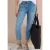 7/8 High Waist straight leg jeans in Slim Fit