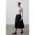 Hoge taille riem midi ballon rok