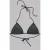 Mikuta The Black Sparkly Triangle Bikini Top