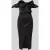 Lipsy Knielange cocktailjurk in off-shoulder-look met volants