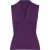 Mouwloze top met V-hals en draperie in dieppaars
