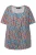 Ulla Popken Shirt  blauw / bruin / rood
