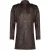 Zachte lange militaire trenchcoat van noodlijdend leer