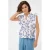 Kaffe gebloemde top broderie blauw