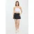 Basis Middelhoge Geweven Rok met Elastische Taille