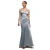 Satin Aansluitend Jurk met Drapé Rug Dames Goddiva