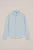 WE Fashion – Jongens overhemd van linnenmix met streep – Regular fit – Lichtblauw – Katoen –