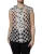 Gestippelde Zijde Blouse met Rimpelnek